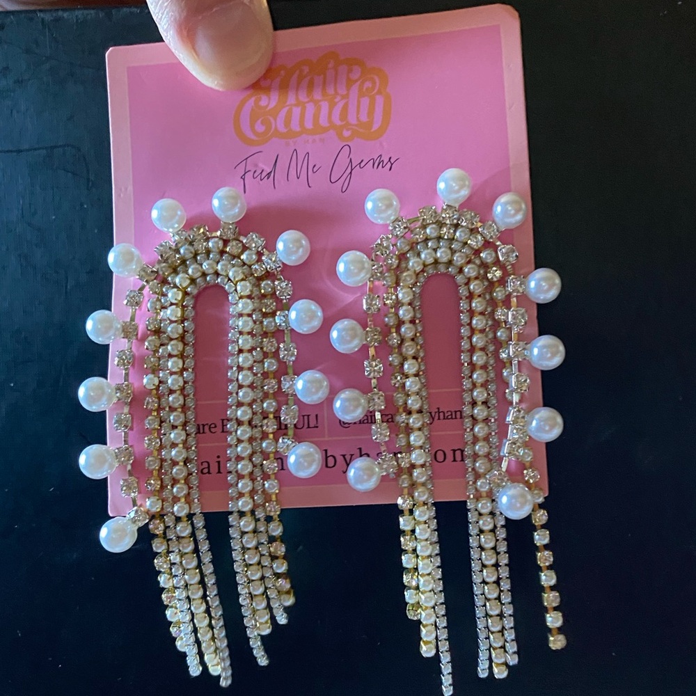 Classic Pearl Rainbow Earrings